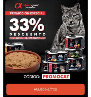Descuento 33% comida húmeda gatos
