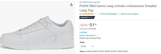 PUMA RBD Game Low Unisex Sneakers voor €31,98 bij Amazon