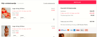 5 slips voor €23 of 10 slips voor €44 bij Hunkemöller