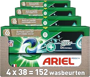Ariel PODS+, 152 stuks Vloeibaar Wasmiddelcapsules voor €43,99 met Amazon prime