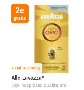 Alle Lavazza 1+1 gratis bij de AH