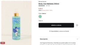 Body mist Mafalda 250ml por 6,99€