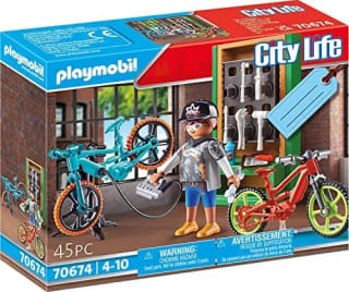 PLAYMOBIL 70674 Set de Regalo de Taller de Reparación de Bicicletas por 8,67€.