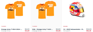 50% korting op veel merch tijdens de Donut days in de Max Verstappen shop