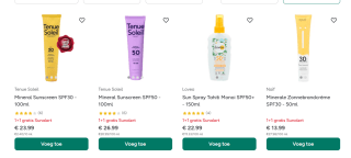 1+1 gratis op zonnebrand producten bij Holland & Barrett