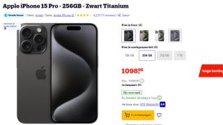 Apple - iPhone 15 Pro - 256GB - Black Titanium voor €1.098,95 bij Bol.com