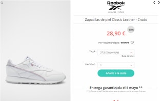 Zapatillas Reebok desde solo 11,50€ precios locos