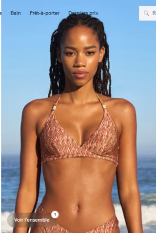 LUMINEUX Triangle haut de maillot à motif à 29,99€