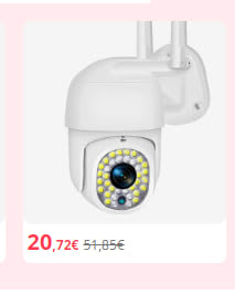 Cámara de videovigilancia para exterior por 20,72€