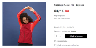 Cazadora para Mujer Odlo Aeolus Pro por 54.99€