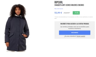 Parka para Mujer Rip Curl Anti-Series por 55.99€