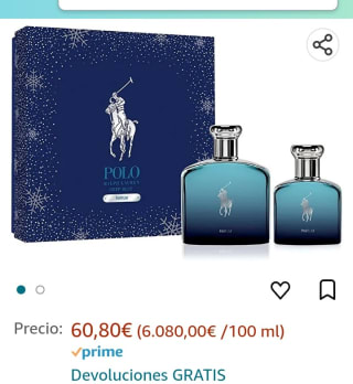 Estuche Polo Deep Blue EDP 125ml+40ml para hombre por 60,80€.
