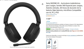 Auriculares inalámbricos para Juegos, Sony INZONE H5 color negro por 119€