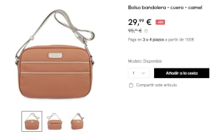 El Potro - Bolso bandolera de cuero por 29,99€