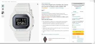 Reloj Casio G-SHOCK GMD-S5600-7ER para hombres por 64.95€