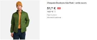 Chaqueta para Hombre Timberland Doudoune Axis Peak por 51.99€