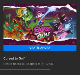 Gratis desde Epic games cursed to golf