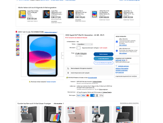 Apple 2022 10,9" iPad 10 Generación 64GB por 46910,9" iPad 10 Generación 64GB por 469€