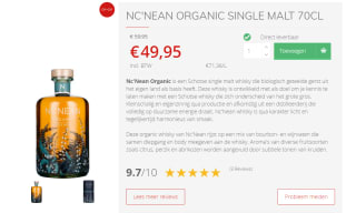 Nc'Nean Organic Schotse single malt whisky 70cl voor €49,95 bij Drankdozijn