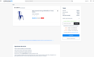 2 Sillas Industrial Strong 45x54x85cm por solo 43,90€