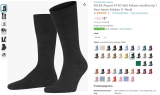 Donkergrijze Falke Airport herensokken voor €4,97 bij Amazon NL