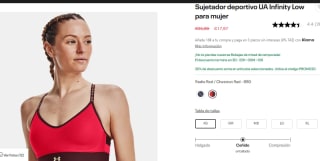 Sujetador deportivo UA Infinity Low por 14.38€