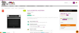 Horno marca WHIRLPOOL AKZ97891IX por 319€