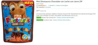 6 Paquetes de Mini Galletas DINOSAURUS Choco Leche 100 Gramos por 6.96€