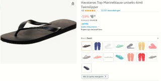 Havaianas kids slippers voor €6,60 bij Amazon