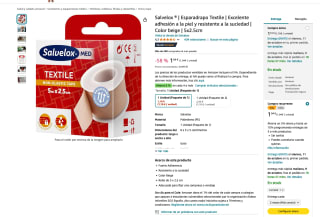 Salvelox Esparadrapo Textil 5m x 2.5cm por 1,04€