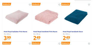 Diverse Hotel Royal Handoeken en badlakens vanaf €2,49 bij de Action