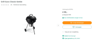 Grill Guru Classic Kettle voor €99 bij Art & Craft