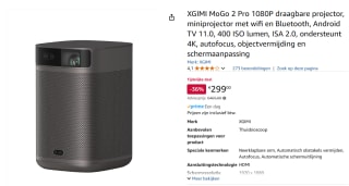 XGIMI MoGo 2 Pro - Draagbare Smart-projector voor €299 bij Amazon