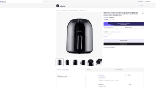 Freidora Mellerware sin Aceite Crunchy Medium! 1000W. 3,5L por 35,24€