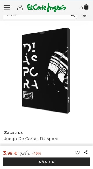 Juego De Cartas Diaspora por 3,99€.