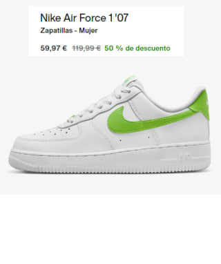 Zapatillas para Mujer Nike Air Force 1 '07 por 59.97€