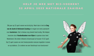 Gratis zakje inheems bloemzaad ophalen bij een voedselbank voor bijen