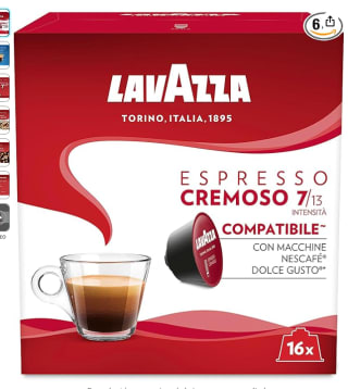 Pack de 6 x 16 Cápsulas marca Lavazza, Espresso Cremoso por 18,45€