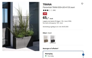 TRANA plantenbak met trellis voor €65 bij Jysk