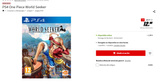 Videojuego para PS4 One Piece World Seeker por 12,99€
