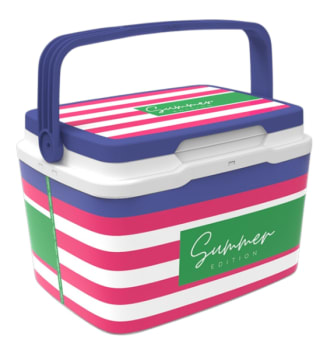 Nevera playa - SP Berner 34688 PInk Navy, 5 l, Aislante térmico superior de casi 5.5 horas, Capacidad para 6 latas, Multicolor por10€