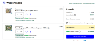 2 puzzels van Ravensburger voor €25 bij Bol