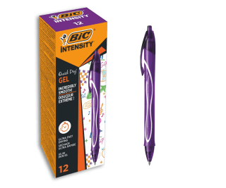BIC Gel-ocity Quick Dry Bolígrafos de Gel punta media 0,7mm Morado Caja de 12 Unidades por 9,07€