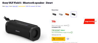 Sony ULT Field 1 Speaker voor €79 bij Bol