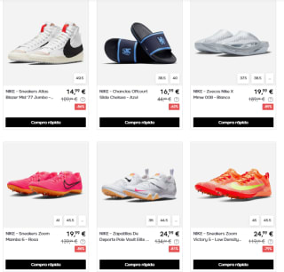 Descuentazos hasta 90% + 10€ EXTRA ropa y calzado Nike alucina