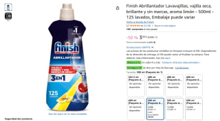 Finish Abrillantador Lavavajillas 125 lavados de 500ml por 3€
