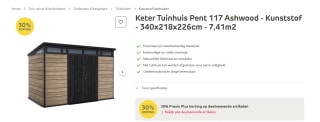 Keter 117 Kunststof Tuinhuis voor €1.399,30 bij Praxis