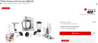 Masterchef Grande keukenmachine QB813D - Grijs voor €322 na cashback bij de Mediamarkt