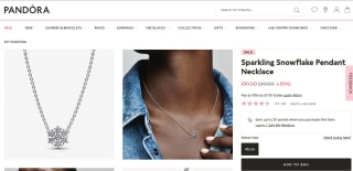 Pandora Sparkling Snowflake Pendant Necklace – £30