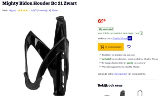 Mighty Bidon Houder BC 21 Zwart voor €6,04 bij Bol.com